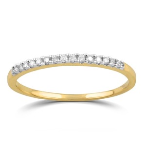 lot 24069 image: Divina 10k Gold 110ct TDW Diamond Wedding Band- Retail$139.99 Size 9