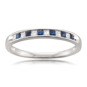 lot 24084 image: Montebello 14KT White Gold Gemstone and 110ct TDW Diamond Band- Retail$359.49 Size 6