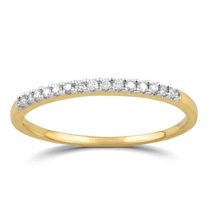lot 24086 image: Divina 10k Gold 110ct TDW Diamond Wedding Band- Retail$139.99 Size 7