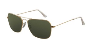 lot 24176 image: Womens Ray-Ban Caravan 55mm Sunglasses - Gold