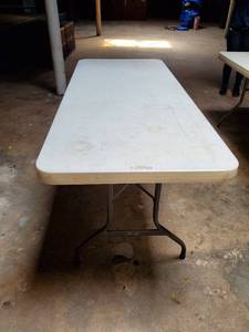 lot 4278 image: 6ft Lifetime Table With Folding Legs