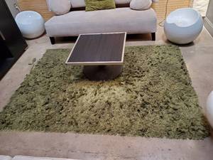 lot 4376 image: Coffee Table, Green Rug
