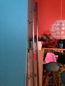 lot 4445 image: Approximately 9ft Chrome Foot Rails