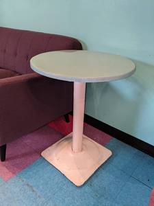 lot 2331 image: 2ft Round table - Sparkly light blue