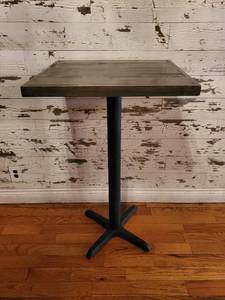 lot 2373 image: Wood Bar Height Table