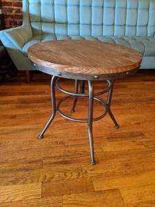 lot 2379 image: Wooden round end table