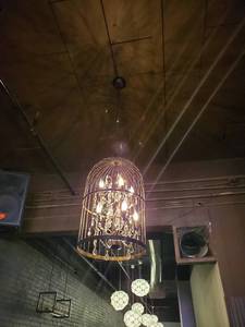 lot 2395 image: (2) Bird Cage Chandeliers