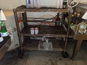 lot 2428 image: 3 Tier rolling cart