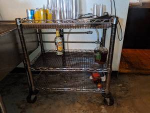 lot 2431 image: (3) Tier cart w wheels