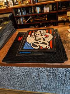 lot 2435 image: (3) Bayou American Rum Mats &amp (3) Stoli The Vodka beer mats