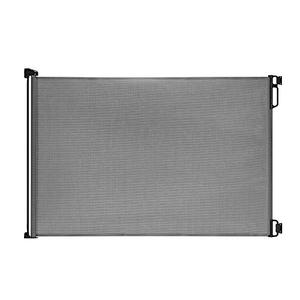 lot 5383 image: EasyBaby Products Extra Wide Indoor Outdoor Retractable Baby Gate, 33 Tall, Extends up to 71 Wide, Grey
