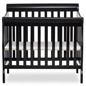 lot 5390 image: Dream On Me Aden 4-in-1 Convertible Mini Crib Black