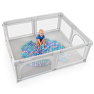 lot 5422 image: ANGELBLISS Baby playpen, Playpens for Babies, Kids Safety Play Center Yard Portable Playard Play Pen with gate for Infants and Babies,Extra Large Playard, Indoor and Outdoor, Anti-Fall Playpen(Gray)