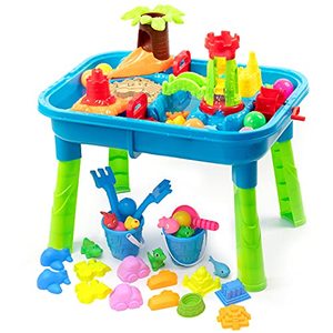 lot 5435 image: BFUNTOYS Water Table for Toddlers, Kids Play Sand & Water Table 2 in 1 Summer Beach Toys for Outside & Outdoor Activity, Birthday for Boys Girls Children (2021 Deluxe Version 57 Pcs)