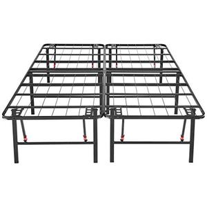 lot 5495 image: Amazon Basics Foldable, 18 Metal Platform Bed Frame with Tool-Free Assembly, No Box Spring Needed - Queen