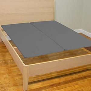 lot 5497 image: Nutan Fully Assembled Wood Split Bunkie BoardSlats, Mattress Bed Support, Fits Standard, Full, Beige