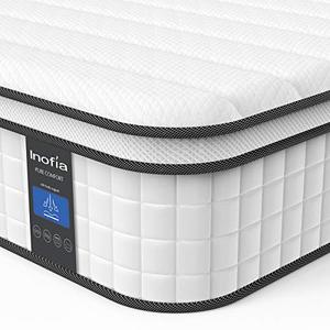 lot 5516 image: Twin Mattress, Inofia Responsive Memory Foam Mattress, Hybrid Innerspring Mattress in a Box, Sleep Cooler with More Pressure Relief & Support, CertiPUR-US Certified, 10 Inch, Single Size