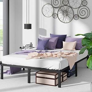 lot 5527 image: ZINUS Yelena Metal Platform Bed Frame  Steel Slat Support  No Box Spring Needed  Easy Assembly, Queen