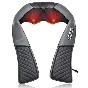 lot 5564 image: Medcursor Neck Shoulder Massager with Heat, Electric Shiatsu Back Massage Device, Portable Deep Tissue 3D Kneading Pillow for Muscle Pain Relief, Home, Office, Car Use - Ideal Gifts