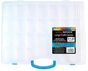 lot 5569 image: The Beadery Large Craft Carrier Storage Container, clear