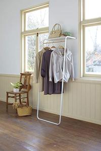 lot 5578 image: YAMAZAKI home Leaning Shelf Coat Hanger, One Size, White