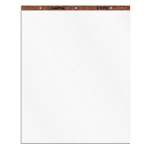 lot 5579 image: TOPS Easel Pad, 3-hole punched, white, 15 lb, plain white, 50 SHPD, 2 per Carton (7903)