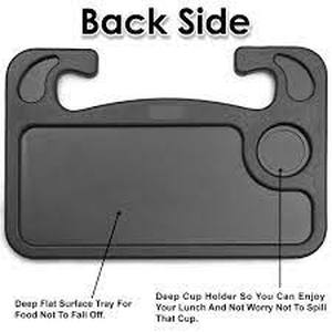 lot 5607 image: Black Auto Steering Wheel Desk Laptop Tablet Ipad Or Notebook Car Travel Table