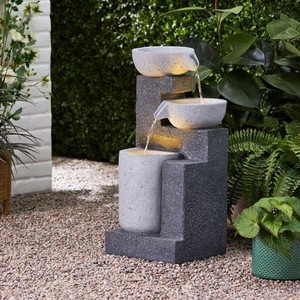 lot 1234 image: Christopher Knight Home - Catoosa Outdoor Fountain - Grey - Retail $210.49