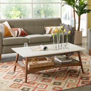 lot 1237 image: Madison Park - Avalon Coffee Table - Off-WhitePecan - Retail $263.99