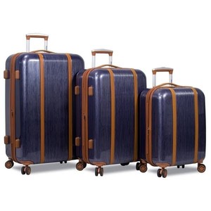 lot 1238 image: Delux 3-Piece Hardside Spinner Luggage Set with TSA Lock - Retail$204.49