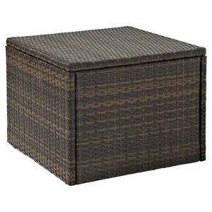 lot 1242 image: Crosley Furniture - Palm Harbor Outdoor Wicker Coffee Sectional Table - Retail $99.89