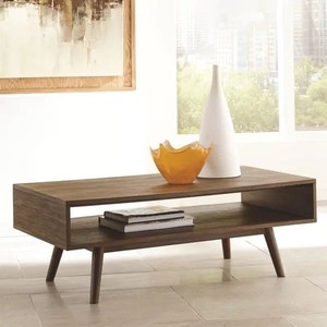 lot 1249 image: Kisper - Mid-Century Modern Wooden Rectangular Cocktail Table - Retail$257.49