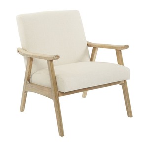 lot 1255 image: OSP Home Furnishings - Weldon Chair - Linen - Retail $210.79