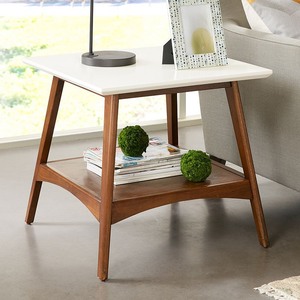 lot 1288 image: Madison Park - Avalon White Pecan End Table - Retail$134.11