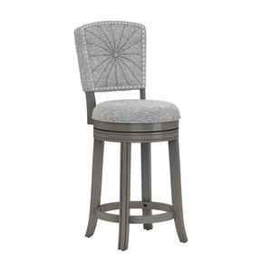 lot 1297 image: The Gray Barn Stone - Vineyard Antique Grey Wood Swivel Stool - Retail$218.99