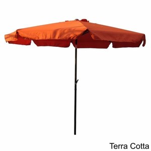 lot 1300 image: International Caravan St. Kitts All-Weather 10-foot Patio Umbrella - Terra Cotta-  Retail $87.99