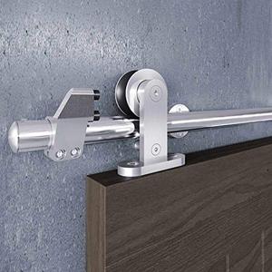 lot 22356 image: EaseLife 6 FT Modern Stainless Steel Sliding Barn Door Hardware Track Kit,Top Mount,Anti-Rust,Slide Smoothly Quietly,Easy Install,Fit 3036 Wide Door (6FT Track Single Door Kit)