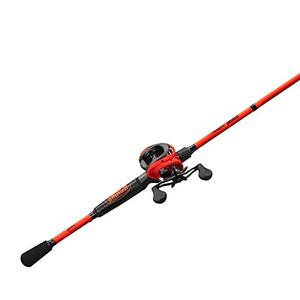 lot 22362 image: Lews Mach Smash SLP 610-1 Medium Heavy Right Hand Baitcast Combo, Red DAMAGED