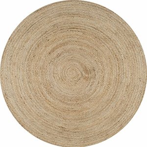 lot 22379 image: nuLOOM Rigo Hand Woven Farmhouse Jute Area Rug, 4 Round, Natural