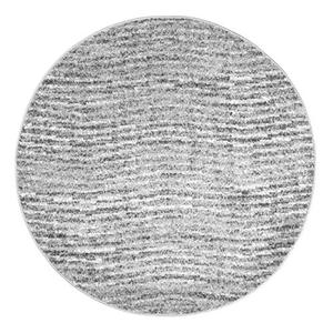 lot 22419 image: nuLOOM Sherill Ripple Modern Abstract Living Room or Bedroom Area Rug, 5 Round, Grey