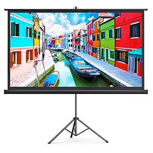 lot 22444 image: TaoTronics Projector Screen with Stand,Indoor Outdoor PVC Projection Screen 4K HD 100 16 9 Wrinkle-Free Design(Easy to Clean, 1.1Gain, 160° Viewing Angle & Includes a Carry Bag)