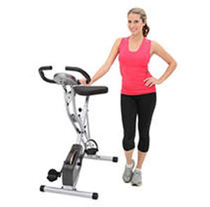 lot 22456 image: Exerpeutic Magnetic Upright Exercise Bike with Heart Pulse Sensors