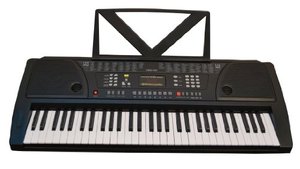 lot 22477 image: Huntington KB61 61-Key Portable Electronic Keyboard, Black
