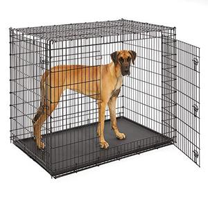 lot 22488 image: Midwest SL54DD Ginormus Double Door Dog Crate for XXL for the Largest Dogs Breeds, Great Dane, Mastiff, St. Bernard USED