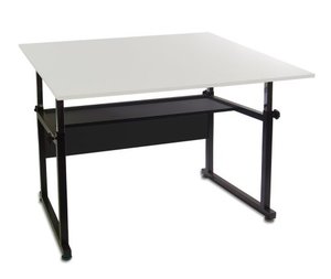 lot 22505 image: MARTIN Ridgeline Professional Drafting-Art Table, Black with White Top, 36 48-Inch Surface DAMAGED