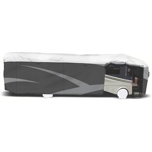 lot 22510 image: ADCO Class A Designer Series Tyvek Plus Wind RV Cover, Grey PolypropyleneWhite Tyvek