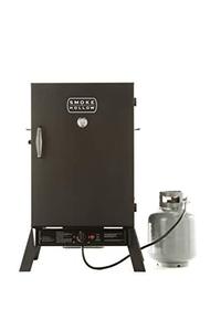 lot 22530 image: Smoke Hollow PS40B Propane Smoker by Masterbuilt, Black..DAMAGED(BENT CORNER AND DOOR)