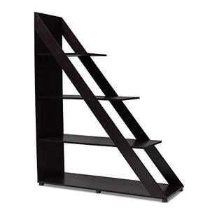 lot 22538 image: Baxton Studio Psinta Modern Shelving Unit, Dark Brown