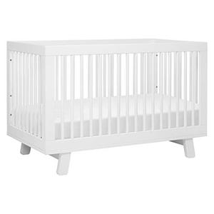 lot 22544 image: Babyletto Hudson 3-in-1 Convertible Crib with Toddler Bed Conversion Kit in White, Greenguard Gold Certified