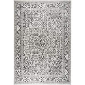 lot 22573 image: Home Dynamix Nicole Miller Patio Country Dahlia IndoorOutdoor Area Rug 52x72, Traditional Medallion GrayBlack